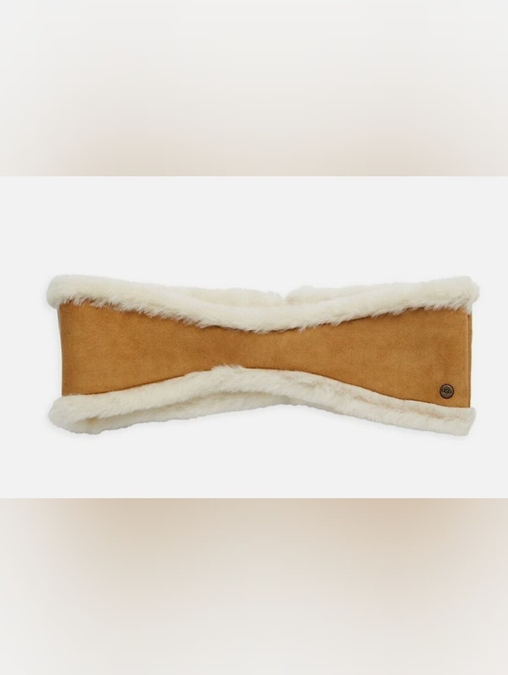 UGG Australia Chesnut Reversible Leather & Shearling Headband L /XL
